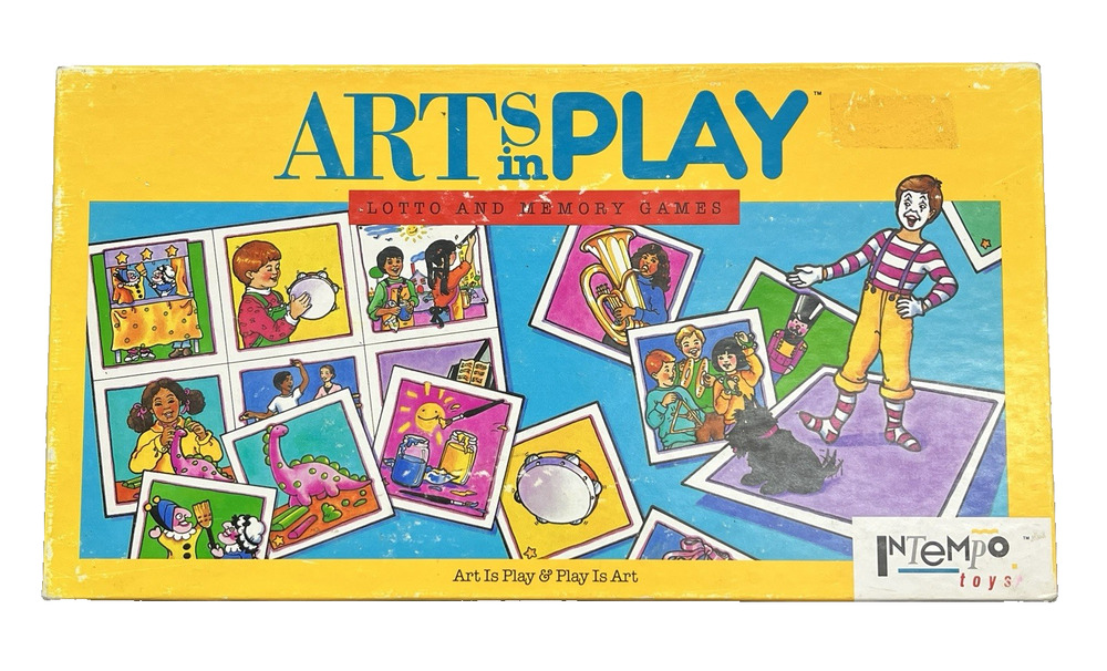 Vintage 80s Arts in Play Kids Memory & Lotto Game Intempo Toys Complete